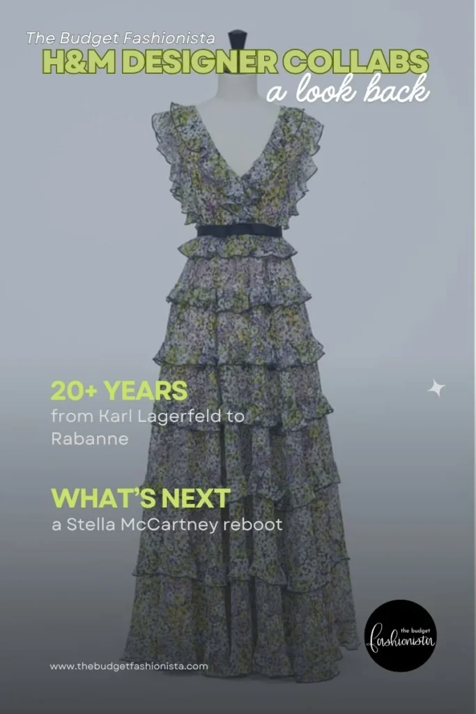 H&M designer collaboration timeline collage