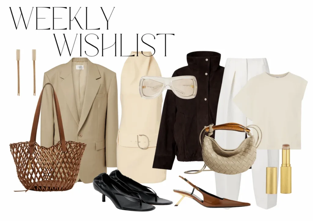 Saint Laurent blazer with neutral spring outfit details