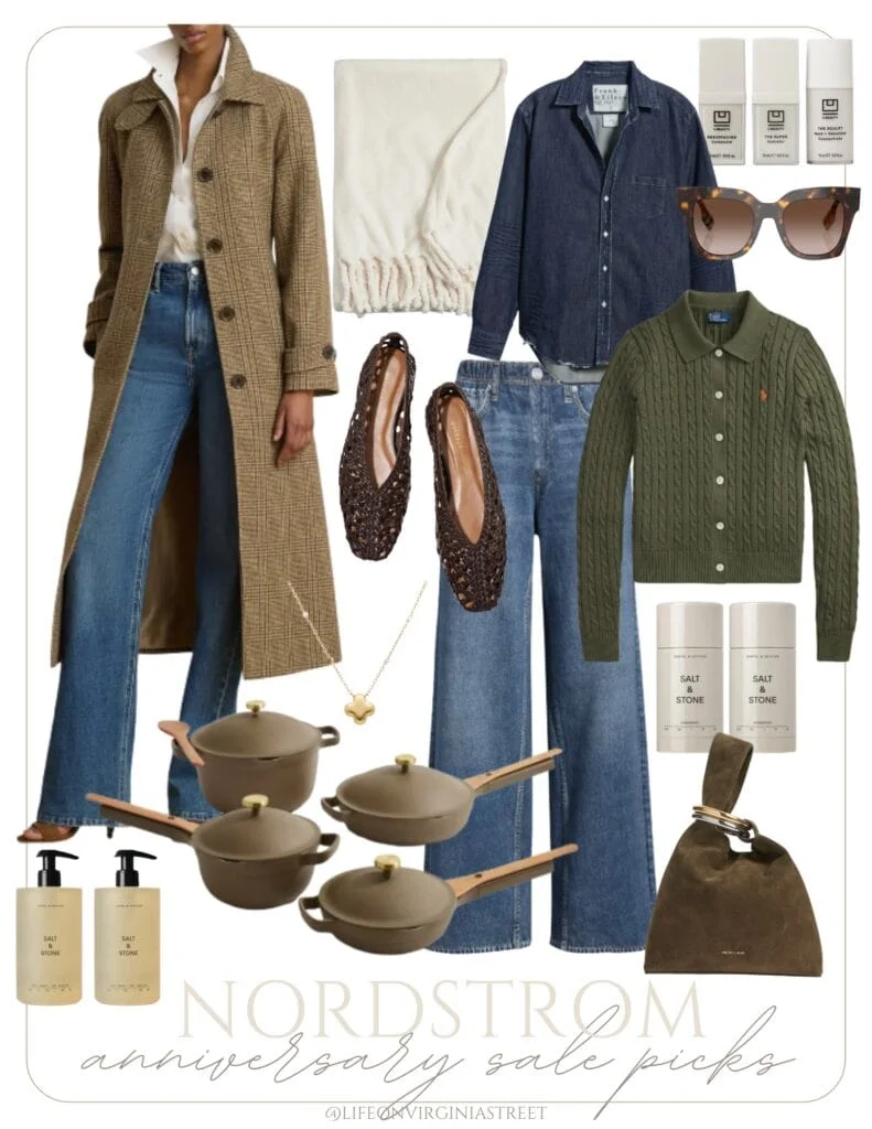 2026 Nordstrom Anniversary Sale fashion and beauty picks flat lay
