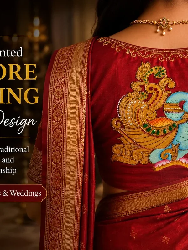 I Painted a Peacock on My Silk Blouse — Here’s Why Tanjore Art Works on Fabric