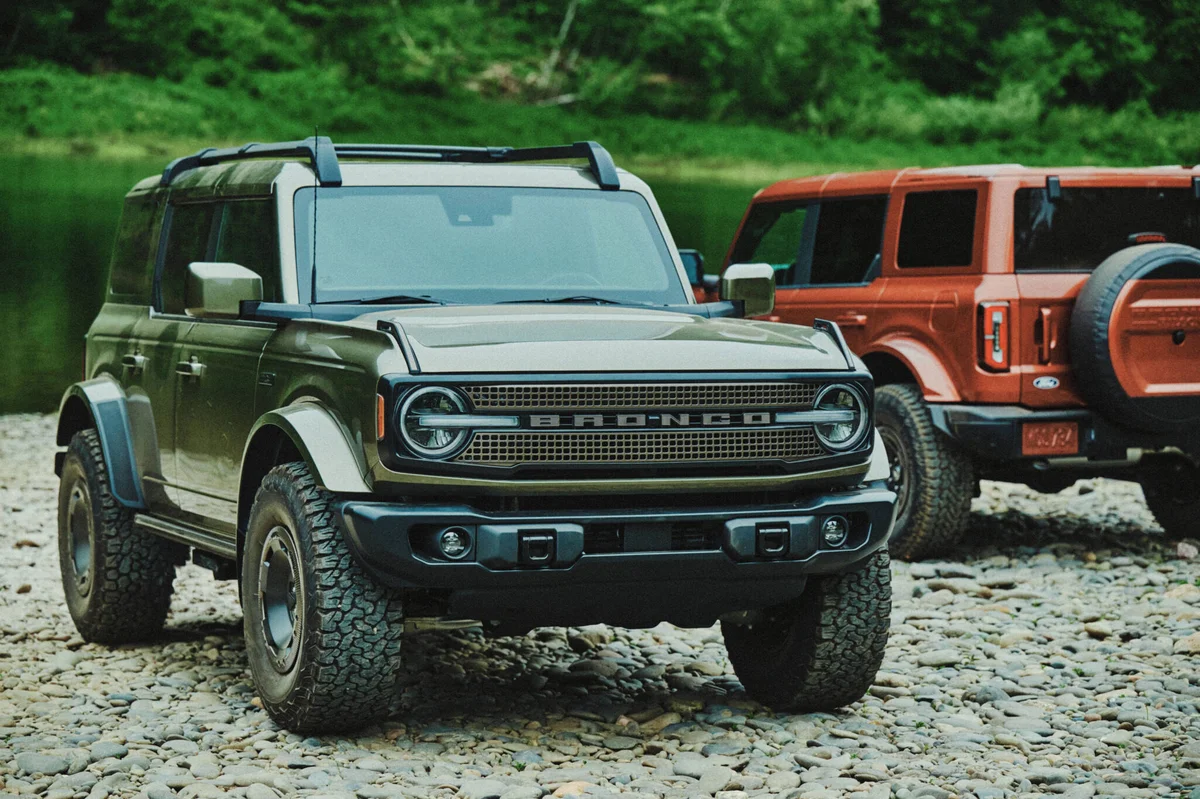Ford Bronco Filson with leather saddlebag detail