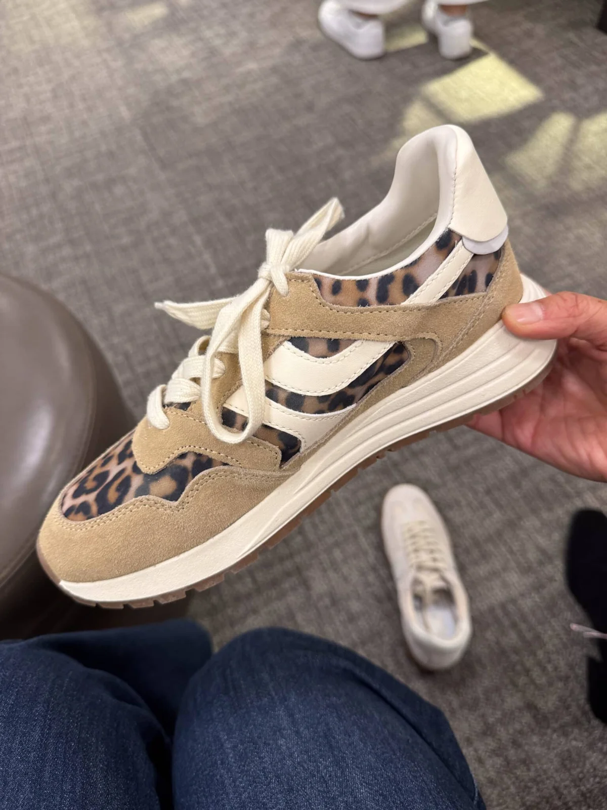 Steve Madden sneaker try-on photo