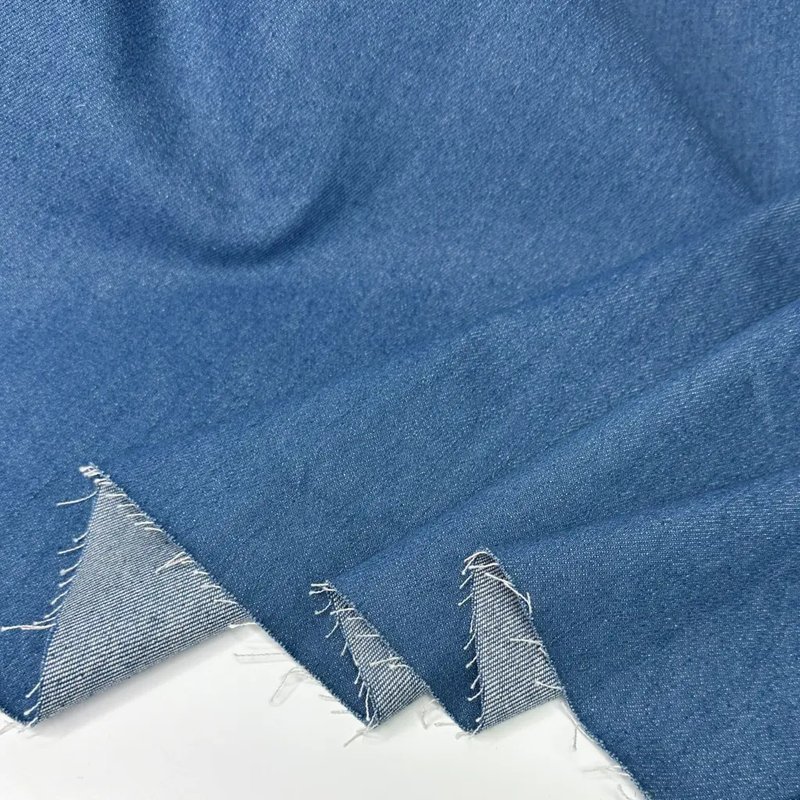 Medium blue 12oz denim fabric swatch